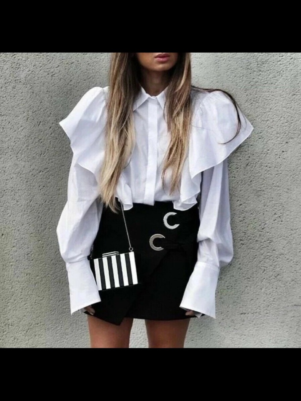 ZARA MINI SKIRT WITH BOWS